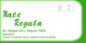 mate regula business card